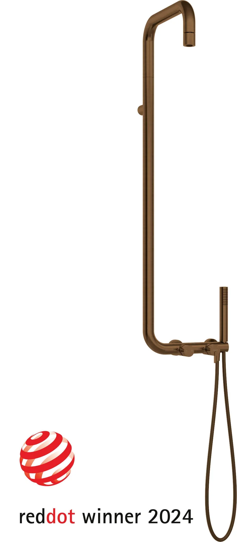 DEANTE Silia Duschsystem mit Regenbrause // gebürstete Bronze // NQS-C4XM