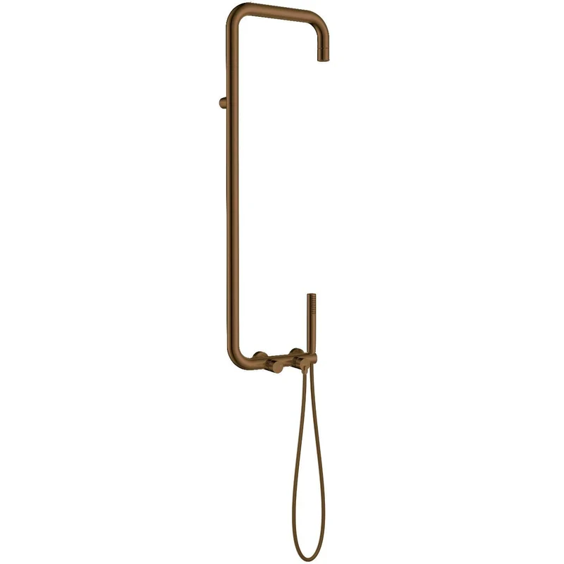 DEANTE Silia Duschsystem mit Regenbrause // gebürstete Bronze // NQS-C4XM