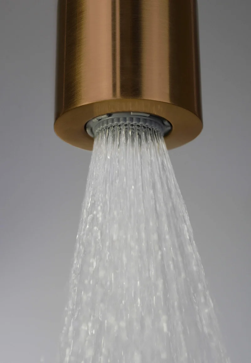DEANTE Silia Duschsystem mit Regenbrause // gebürstete Bronze // NQS-C4XM