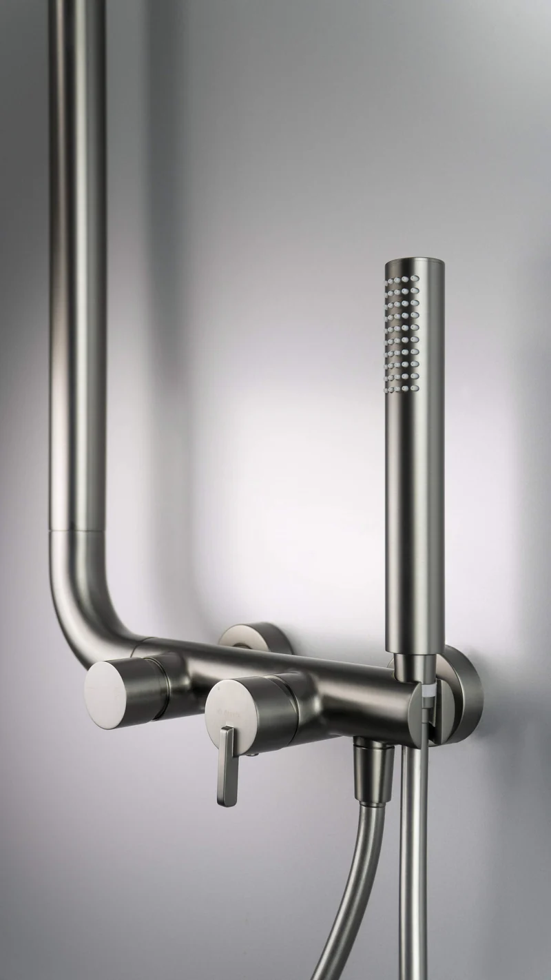 DEANTE Silia Duschsystem mit Regenbrause // Titanium // NQS-D4XM