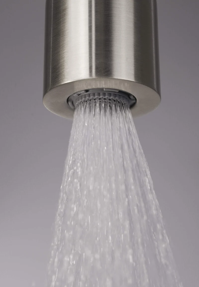 DEANTE Silia Duschsystem mit Regenbrause // gebürsteter Stahl // NQS-F4XM