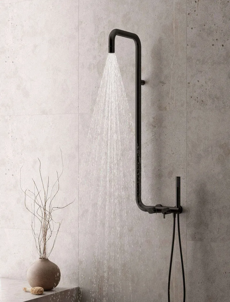 DEANTE Silia Duschsystem mit Regenbrause // Nero // NQS-N4XM