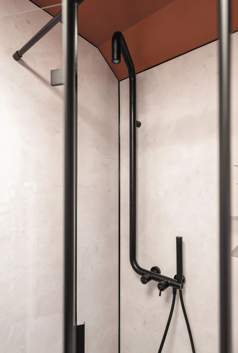 DEANTE Silia Duschsystem mit Regenbrause // Nero // NQS-N4XM