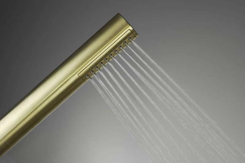 DEANTE Silia Duschsystem mit Regenbrause // gebürstetes Gold // NQS-R4XM