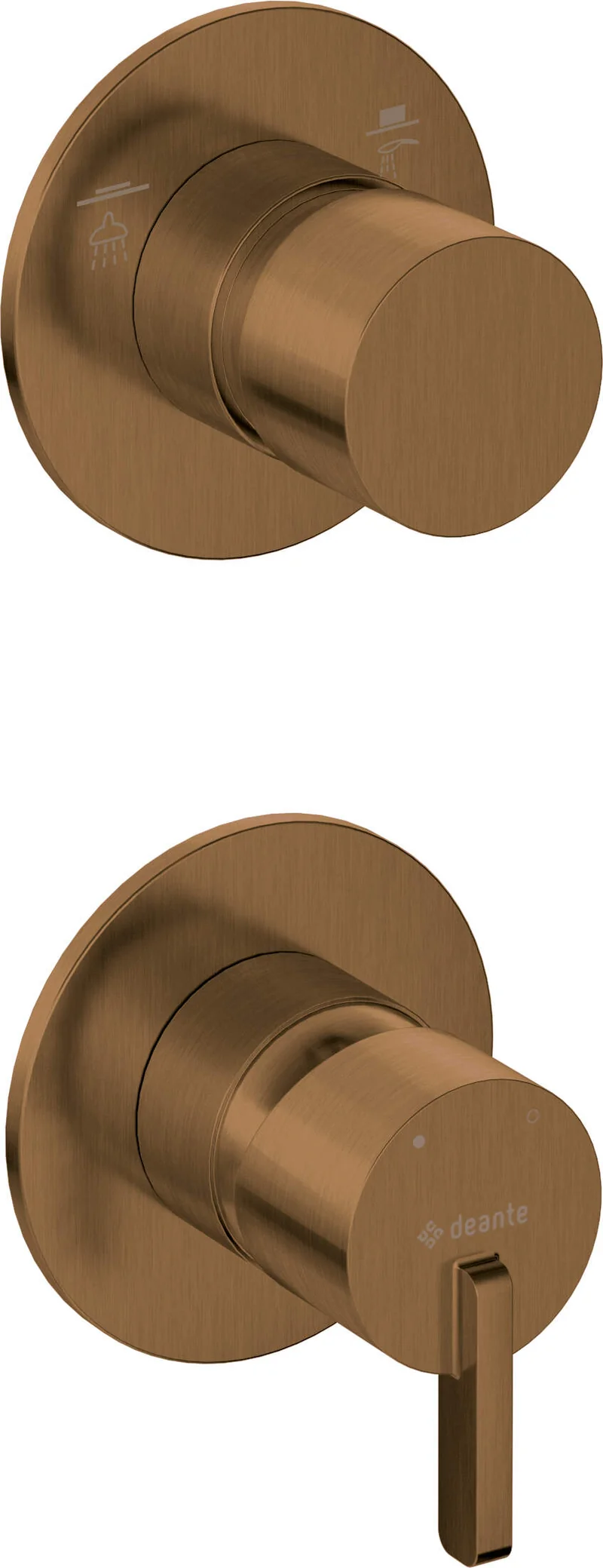 DEANTE Silia Duscharmatur mit Strahlschalter // gebürstete Bronze // BQS-C44P