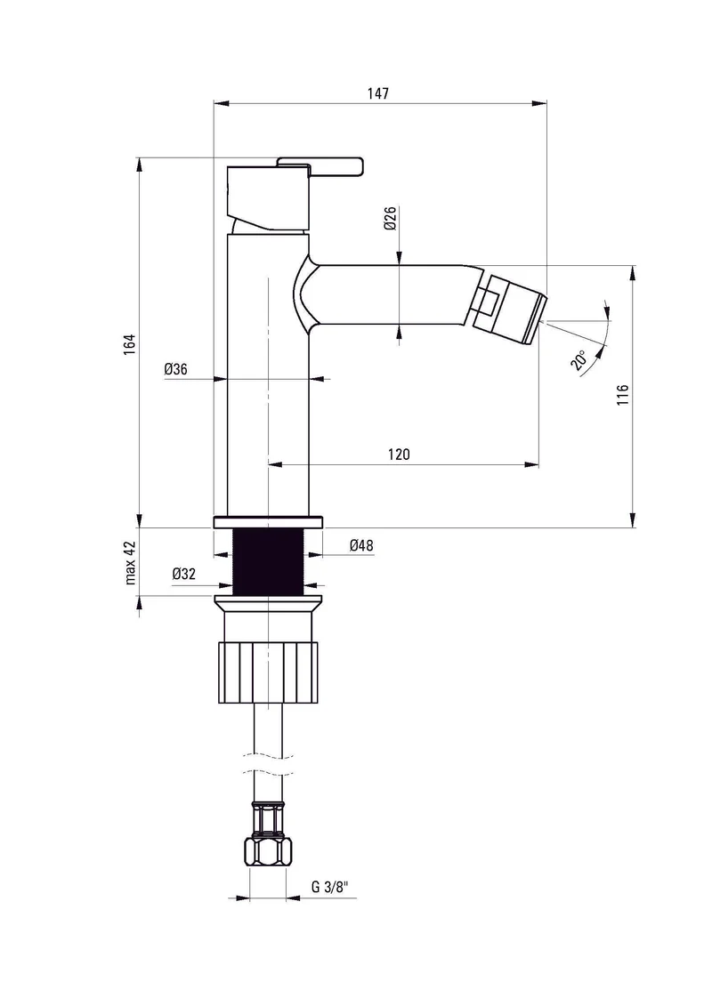 DEANTE Silia Bidetarmatur // Bianco // BQS-A30M
