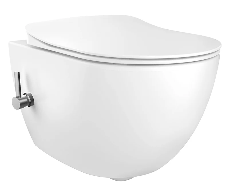 Oase Design Spülrandloses Tahret Bidet Wand-WC inkl. Armatur & Sitz mit Absenkautomatik