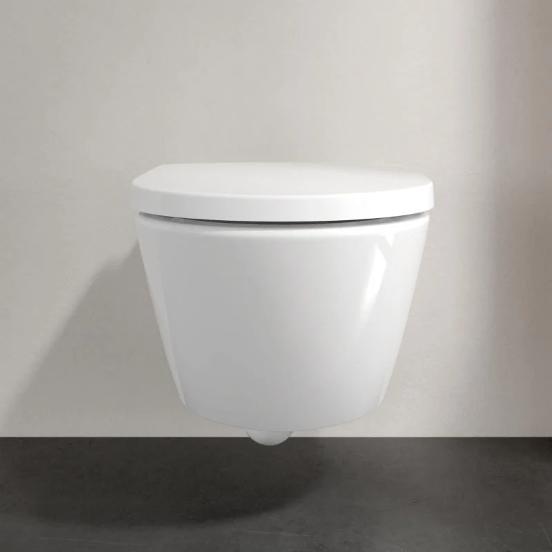 Villeroy & Boch Subway 3.0 Wand-Tiefspül-WC TwistFlush, mit WC-Sitz weiß, mit CeramicPlus, WC-Sitz mit Absenkautomatik & abnehmbar