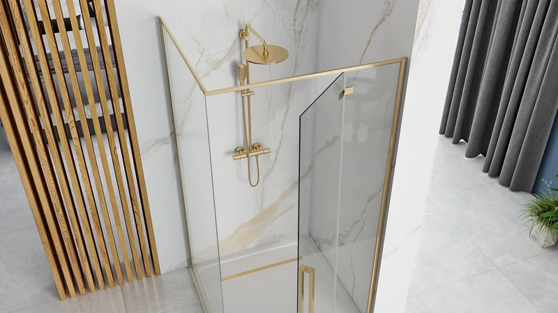 Duschkabine Fargo Gold 100x80cm