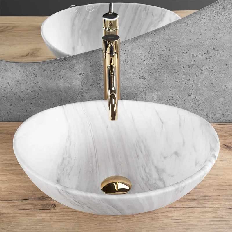 Aufsatzwaschbecken Sofia Ash Matt 41x34,5cm