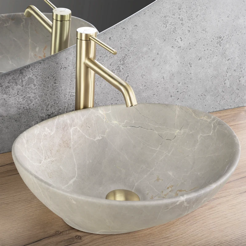 Aufsatzwaschbecken Sofia Beige Matt 41x34,5cm