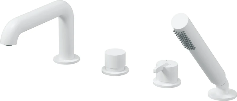 DEANTE Silia 4-Loch-Wannenarmatur mit Brausegarnitur // Bianco // BQS-A14M