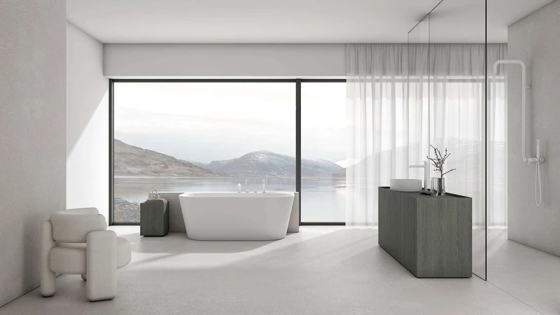 DEANTE Silia 4-Loch-Wannenarmatur mit Brausegarnitur // Bianco // BQS-A14M