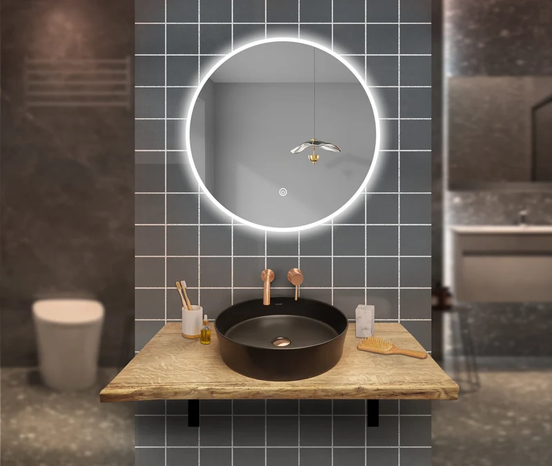 Oase Classic Massiv Holzplatte für Aufsatzwaschbecken / Plattenhalterung Schwarz