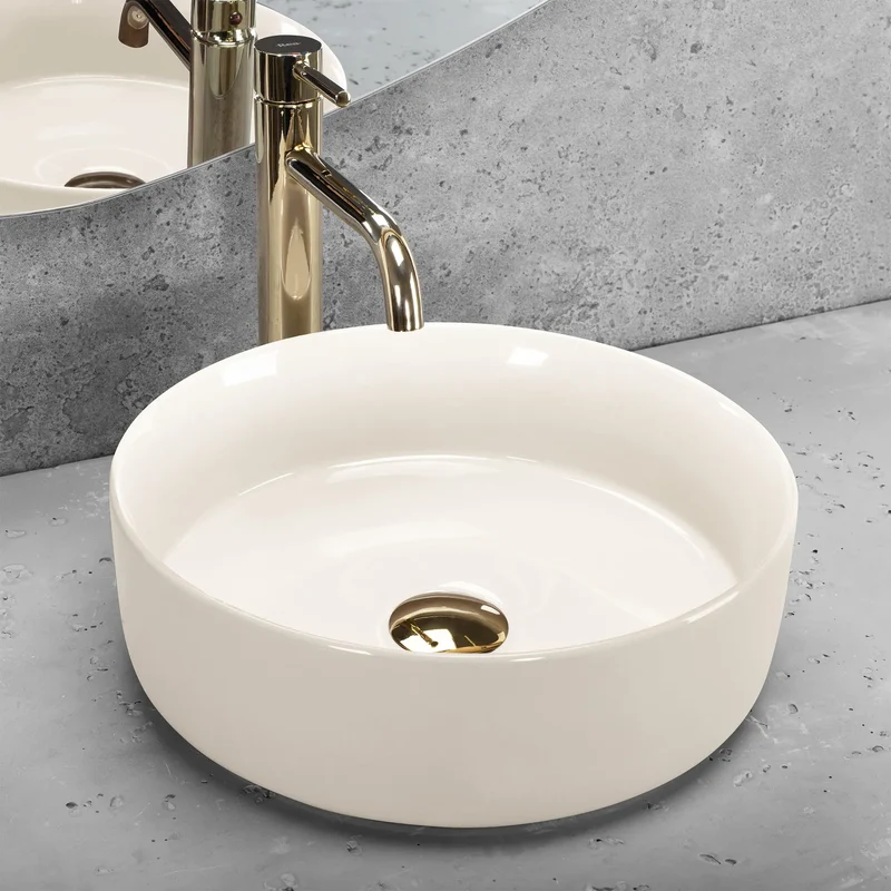 Aufsatzwaschbecken Sami Ecru ⌀36cm