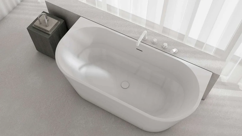 DEANTE Silia Wand- oder Freistehende Badewanne - 160 cm // Weiß // KDS-016W