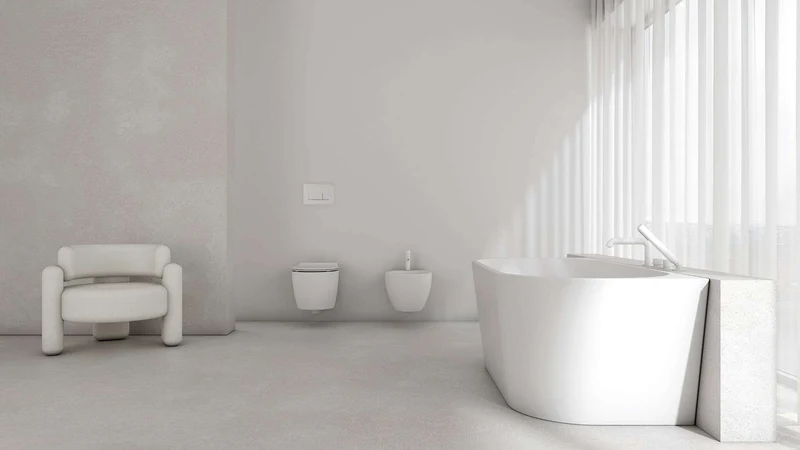 DEANTE Silia Wand- oder Freistehende Badewanne - 160 cm // Weiß // KDS-016W