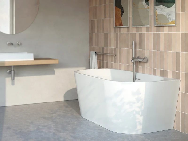 DEANTE Silia Wand- oder Freistehende Badewanne - 160 cm // Weiß // KDS-016W