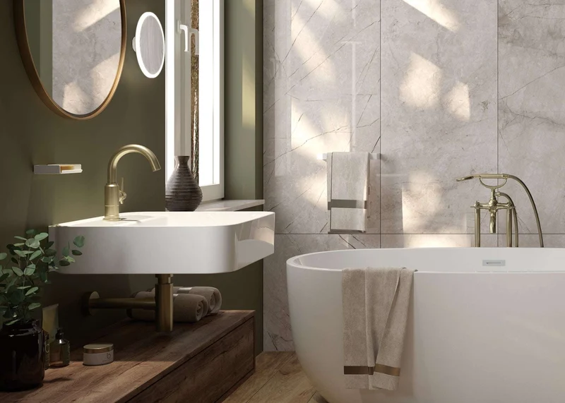 DEANTE Alpinia Freistehende Badewanne Oval - 170 cm // Weiß // KDU-017W