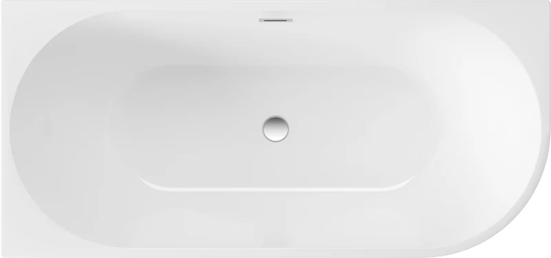 DEANTE Silia Wand- oder Freistehende Badewanne - Links - 150 cm // Weiß // KDS-015L