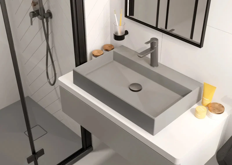DEANTE Arnika Waschtischarmatur // Titanium // BQA-D20M