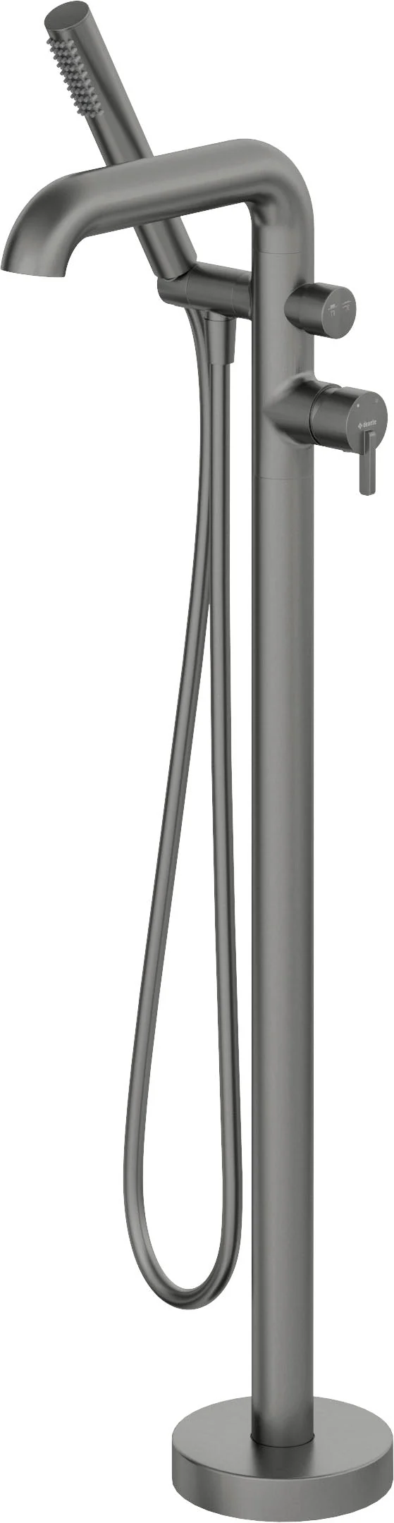 DEANTE Silia Wannenarmatur Freistehend mit Brausegarnitur // Titanium // BQS-D17M