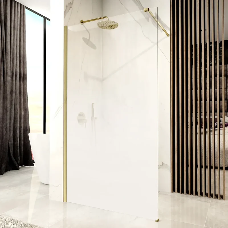 Walk In Duschwand Aero Ombre Gold Matt 90-120cm