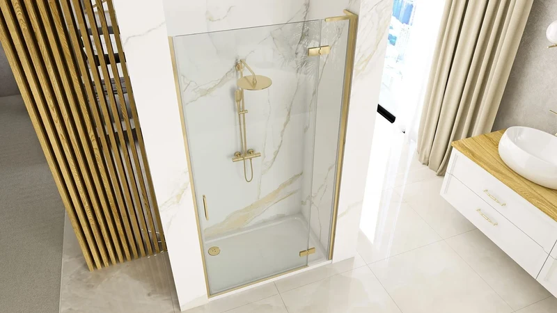 Duschtür Hugo Gold Matt 80-100cm