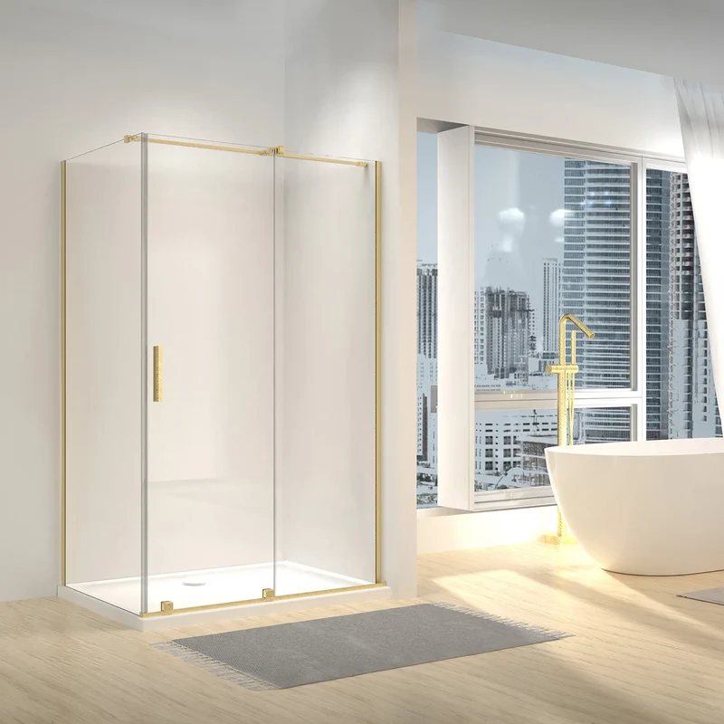 Duschkabine Montana Gold Matt 100-140cm