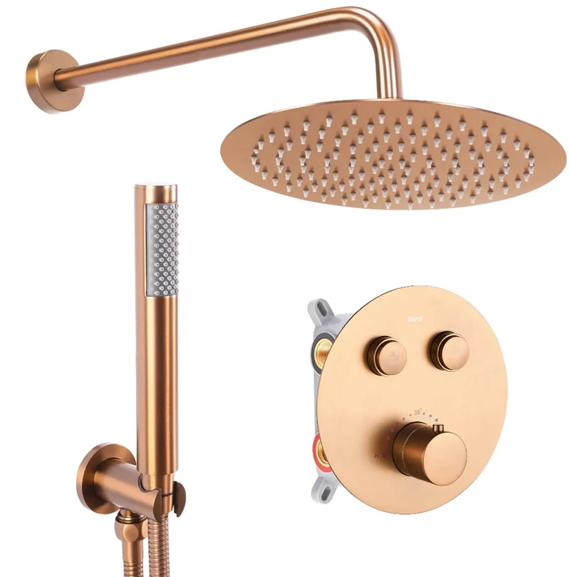 Unterputz-Duschgarnitur Lungo – Kupfer Matt mit Box