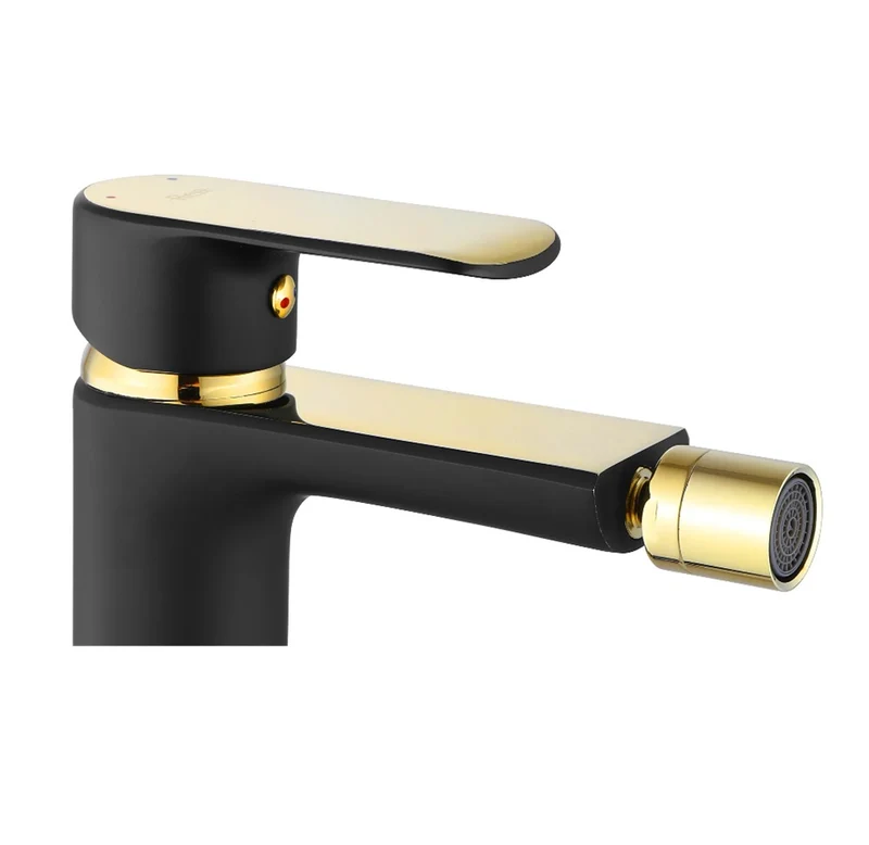 Bidetarmatur Bloom Schwarz Gold