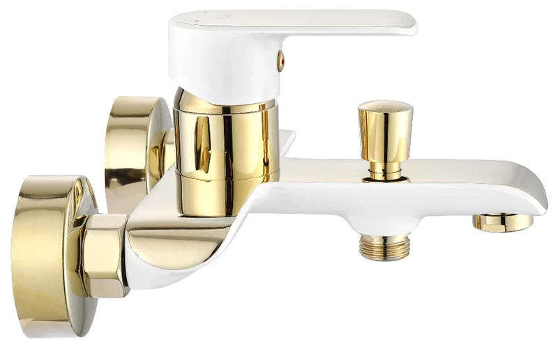 Badewannenarmatur Bloom Gold Weiß