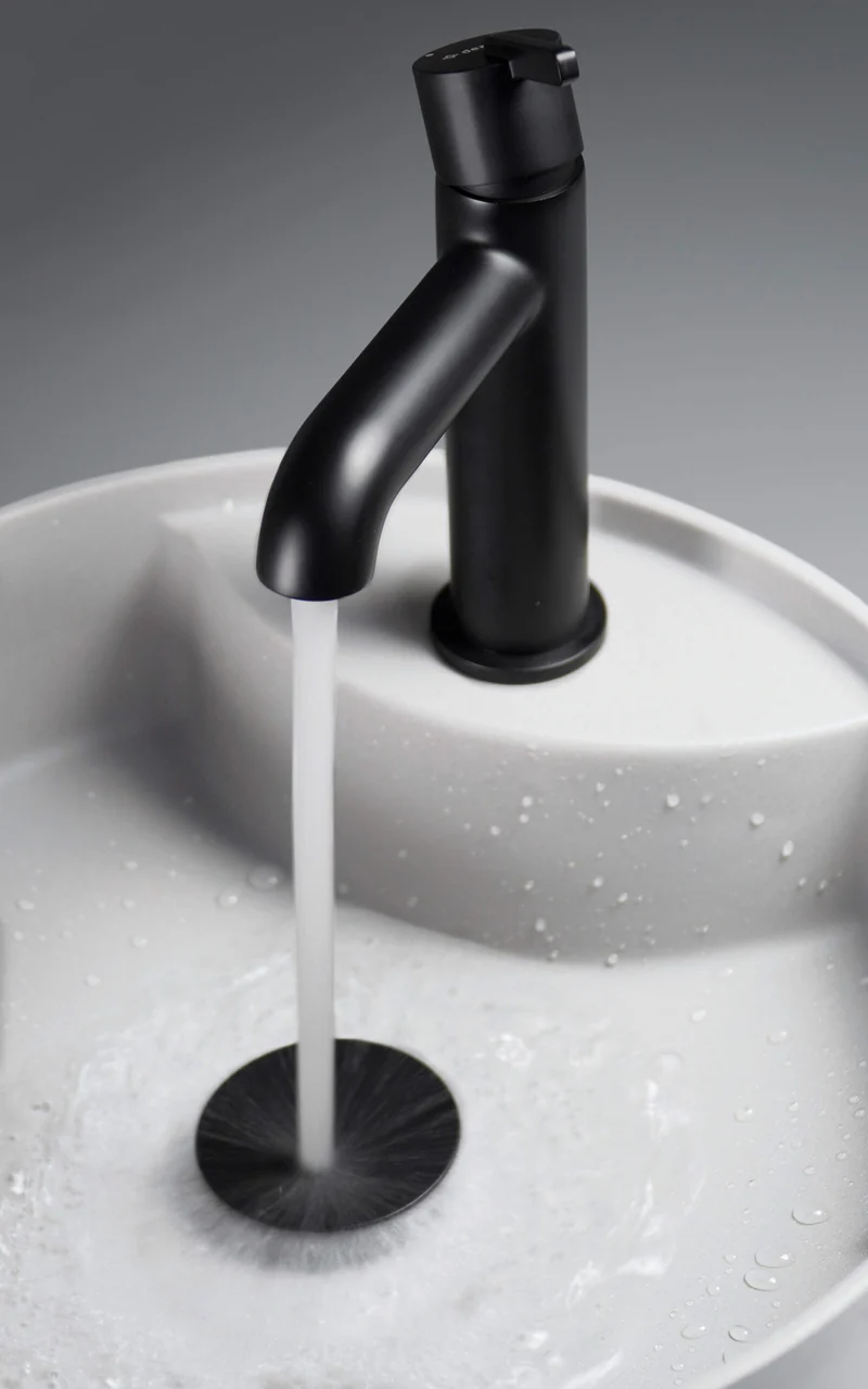 DEANTE Silia Granit-Aufsatzwaschbecken mit Armaturenbank // Alabaster // CQS-AU4B