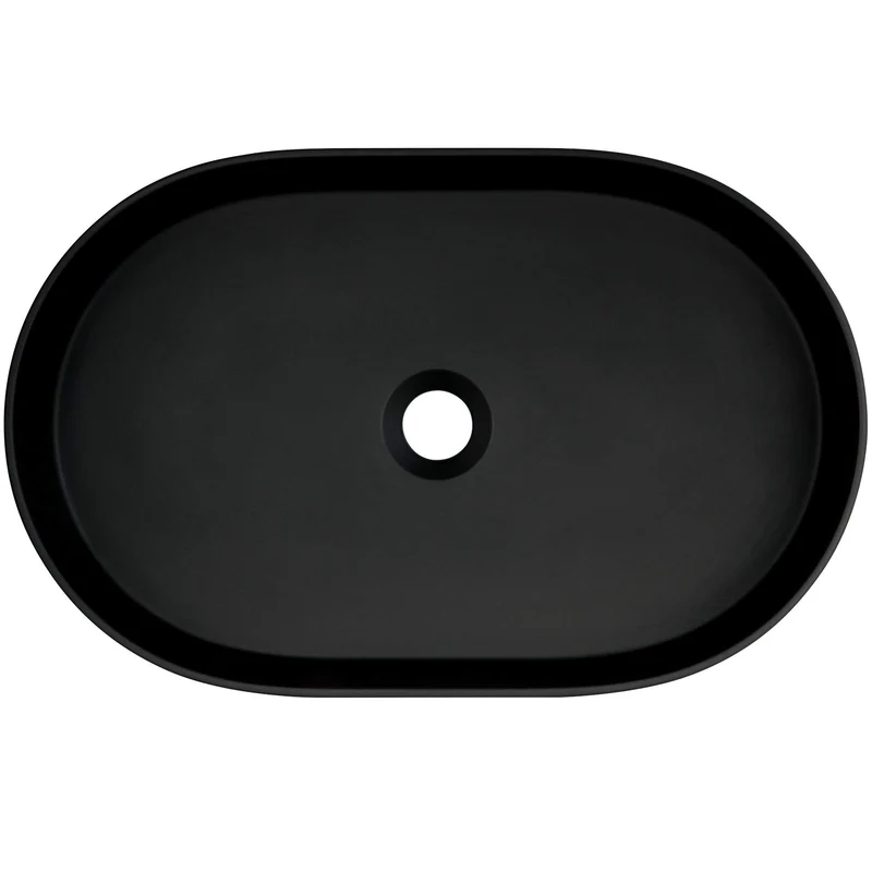 DEANTE Silia Granit-Aufsatzwaschbecken - Oval // Nero // CQS-NU6S