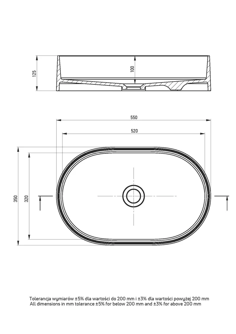 DEANTE Silia Granit-Aufsatzwaschbecken - Oval // Alabaster // CQS-AU6S