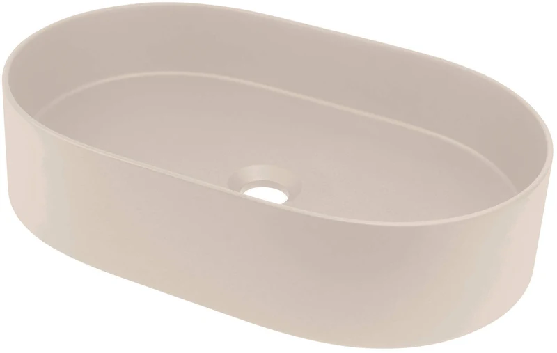 DEANTE Silia Granit-Aufsatzwaschbecken - Oval // Beige // CQS-5U6S