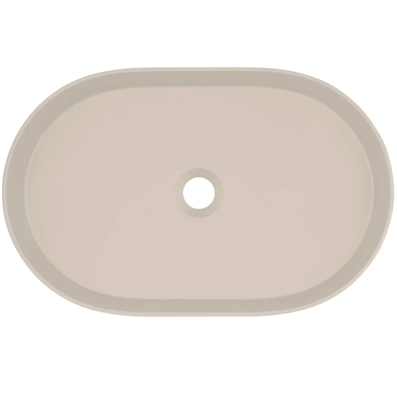 DEANTE Silia Granit-Aufsatzwaschbecken - Oval // Beige // CQS-5U6S