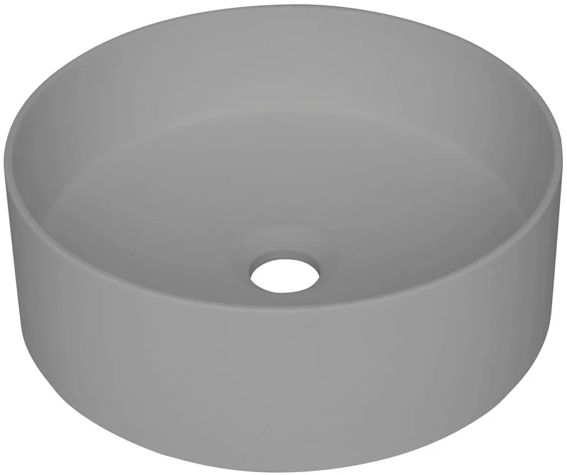 DEANTE Silia Granit-Aufsatzwaschbecken // Grau Metallic // CQS-SU4S
