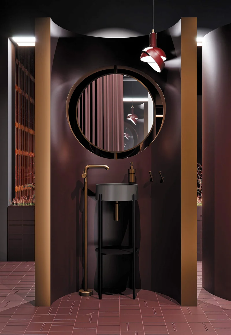 DEANTE Silia Granit-Aufsatzwaschbecken // Grau Metallic // CQS-SU4S