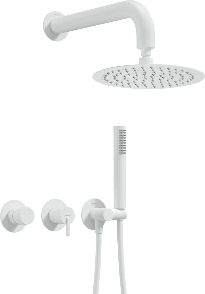 DEANTE Silia Unterputz-Duschset mit Handbrause - Rund, Horizontal // Bianco // NQS-A0YK