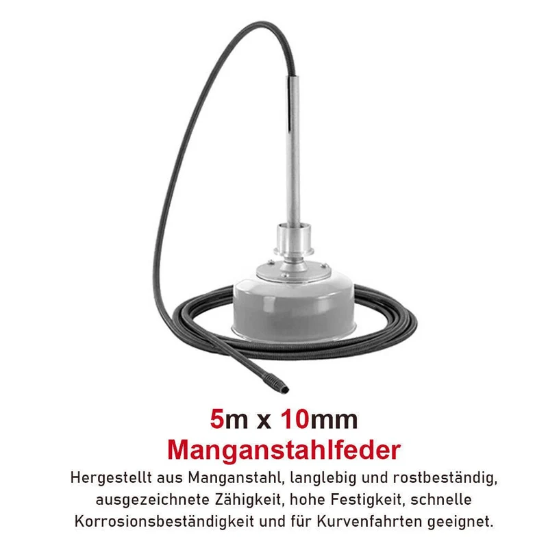 XIIW 500W Elektrische Rohrreinigungsmaschine | Profi Abflussreiniger mit 20m Spiralen-Set | Rohrreinigungsgerät für Rohre Ø30-100mm