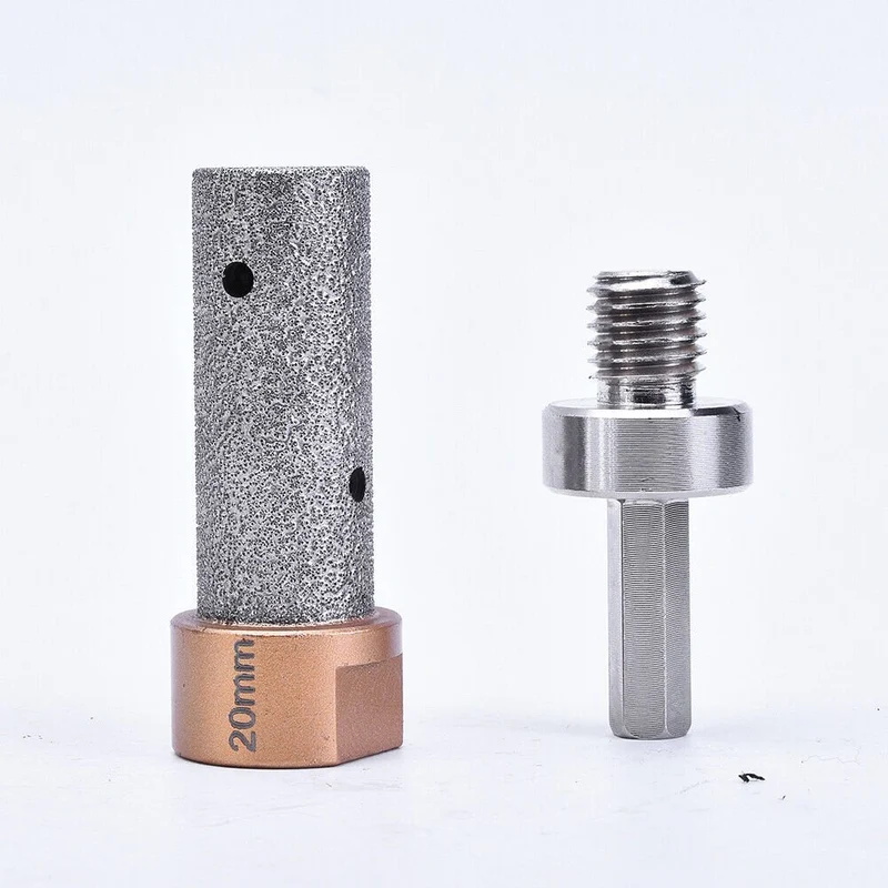 XIIW 8-tlg. Profi Diamantbohrkronen Set M14 | 20-68mm Fliesenbohrer, Fingerfräser & 125mm Trennscheibe | Vakuumgelötet für Feinsteinzeug & Granit