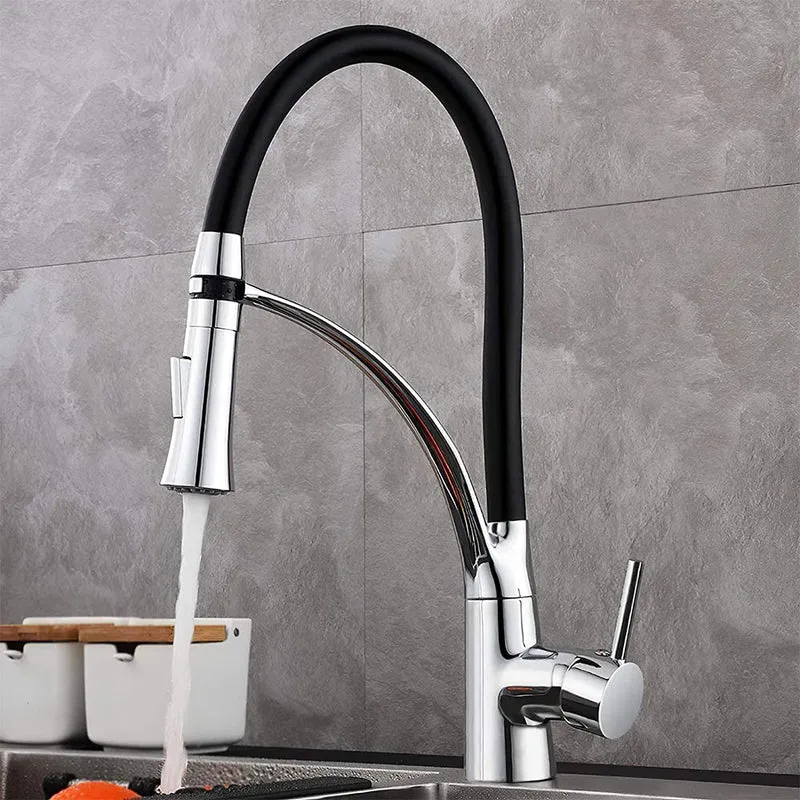 XIIW Wasserhahn Küchenarmatur | Hochdruck | mit Brause | 2 Strahlarten | 360° | Warm- und Kaltwasser