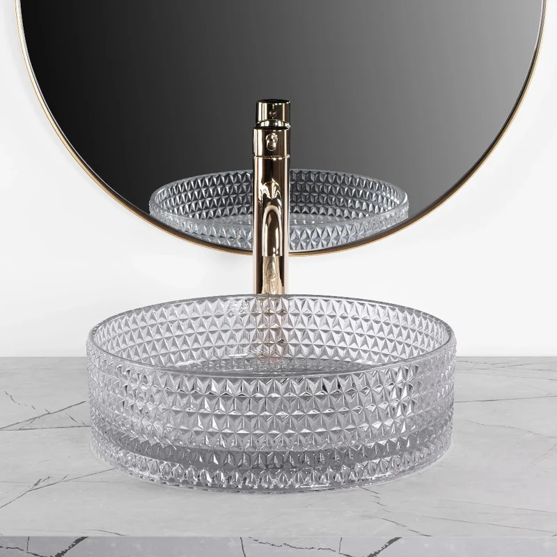Aufsatzwaschbecken Cristal Grey ∅ 35,5cm