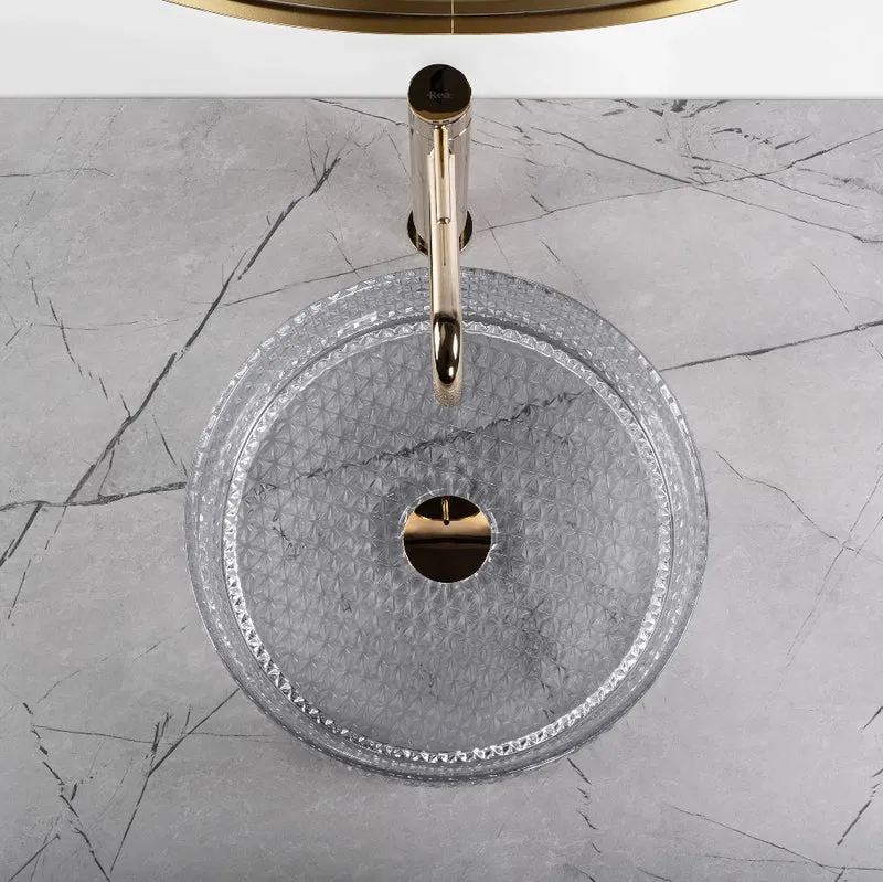Aufsatzwaschbecken Cristal Grey ∅ 35,5cm