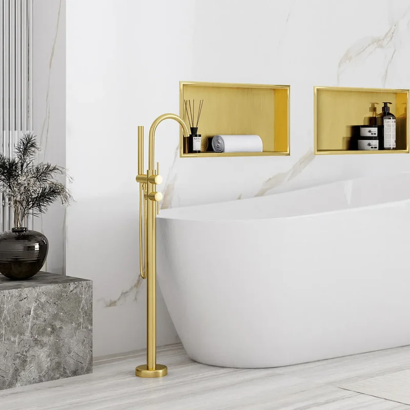 Unterputzregal Matt Gold 30x60x10cm