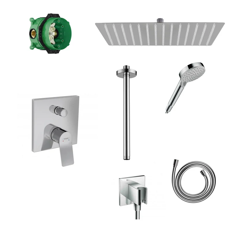Hansgrohe Unterputz Dusch-Set Vivenis mit Decken- oder Wandanschluss von Sandbad