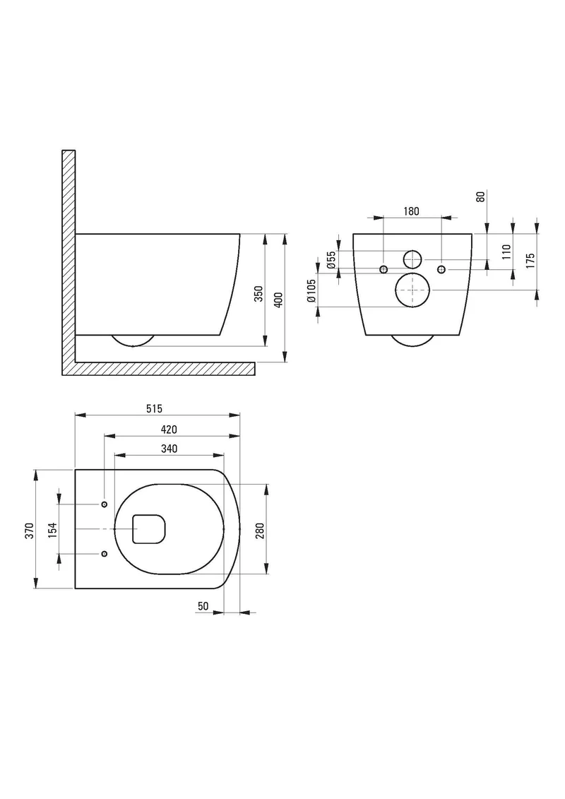 DEANTE Blur Unterputz-WC-Set 6-in-1 // Weiß-Bianco // CDZA6ZPW