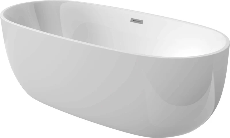 DEANTE Alpinia Freistehende Badewanne Oval - 150 cm // Weiß // KDU-015W