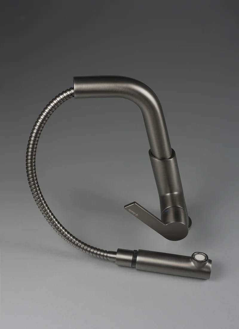 DEANTE Silia Küchenarmatur mit ausziehbarem Auslauf // Titanium // BQS-D73M